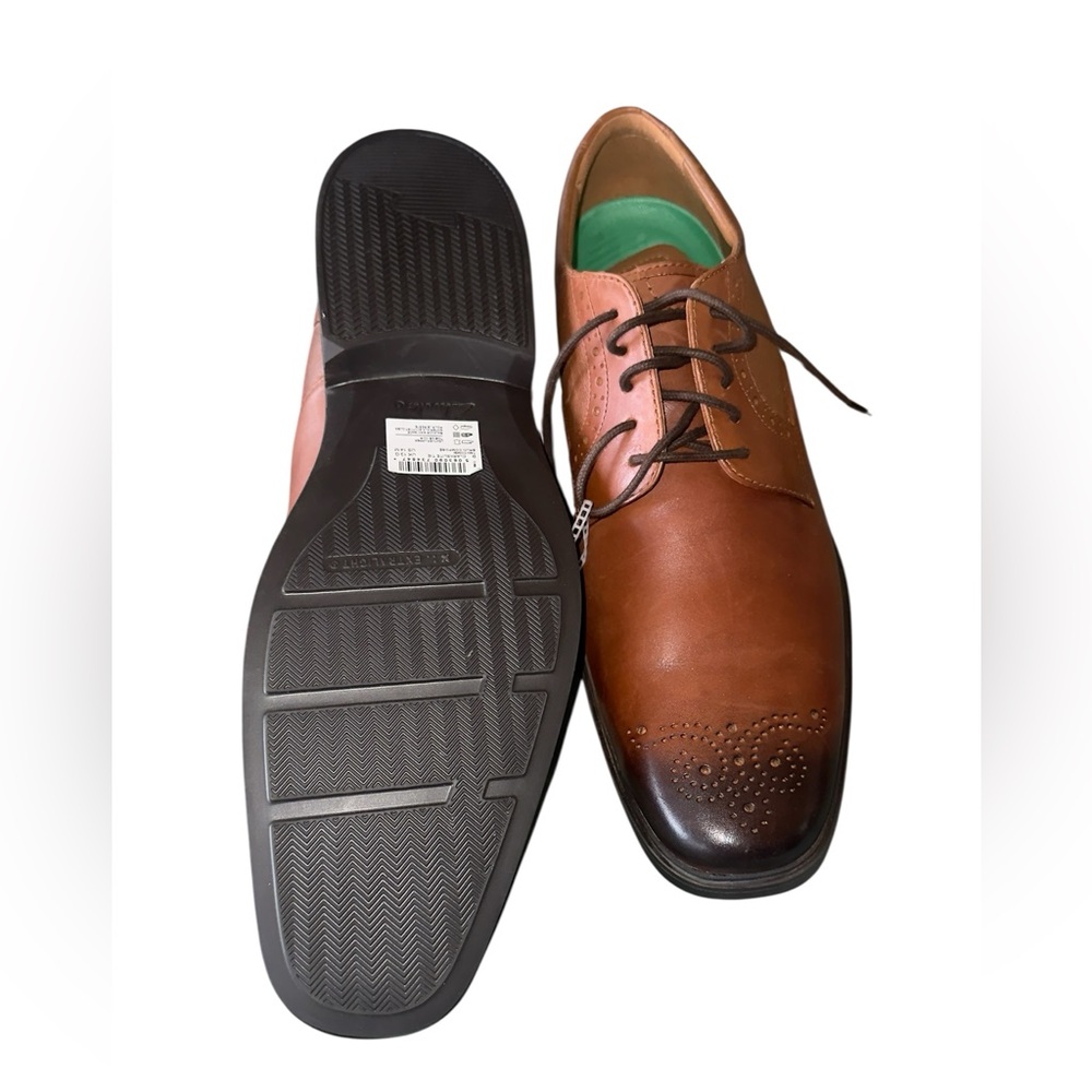 NWT Clarks Men's Collection Clarkslite Tie Slip On Dress Shoes Brown SZ-14M - Picture 11 of 12